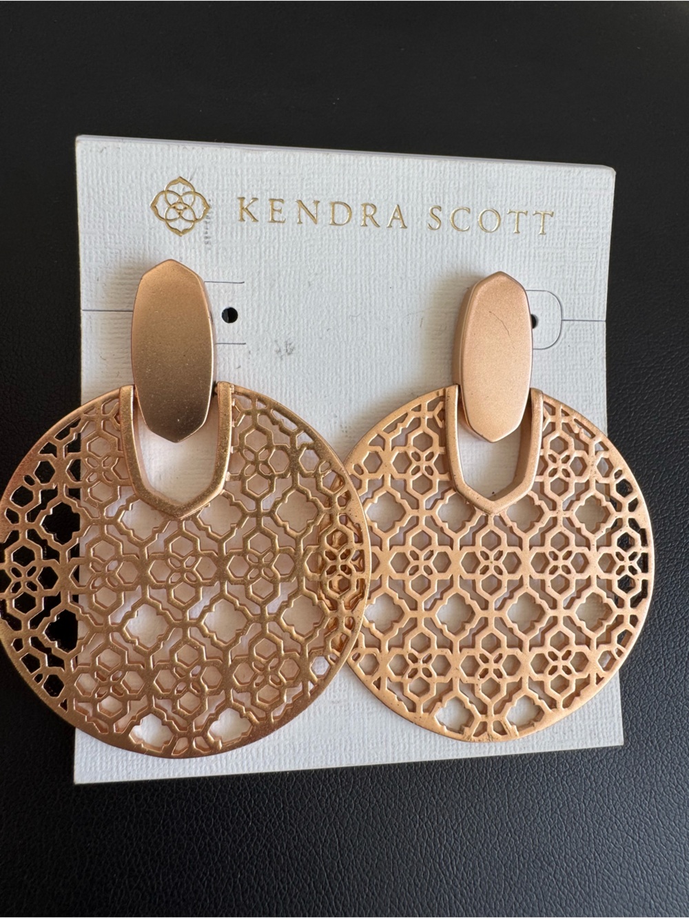Kendra Scott Didi Rose Gold Filagree Earrings